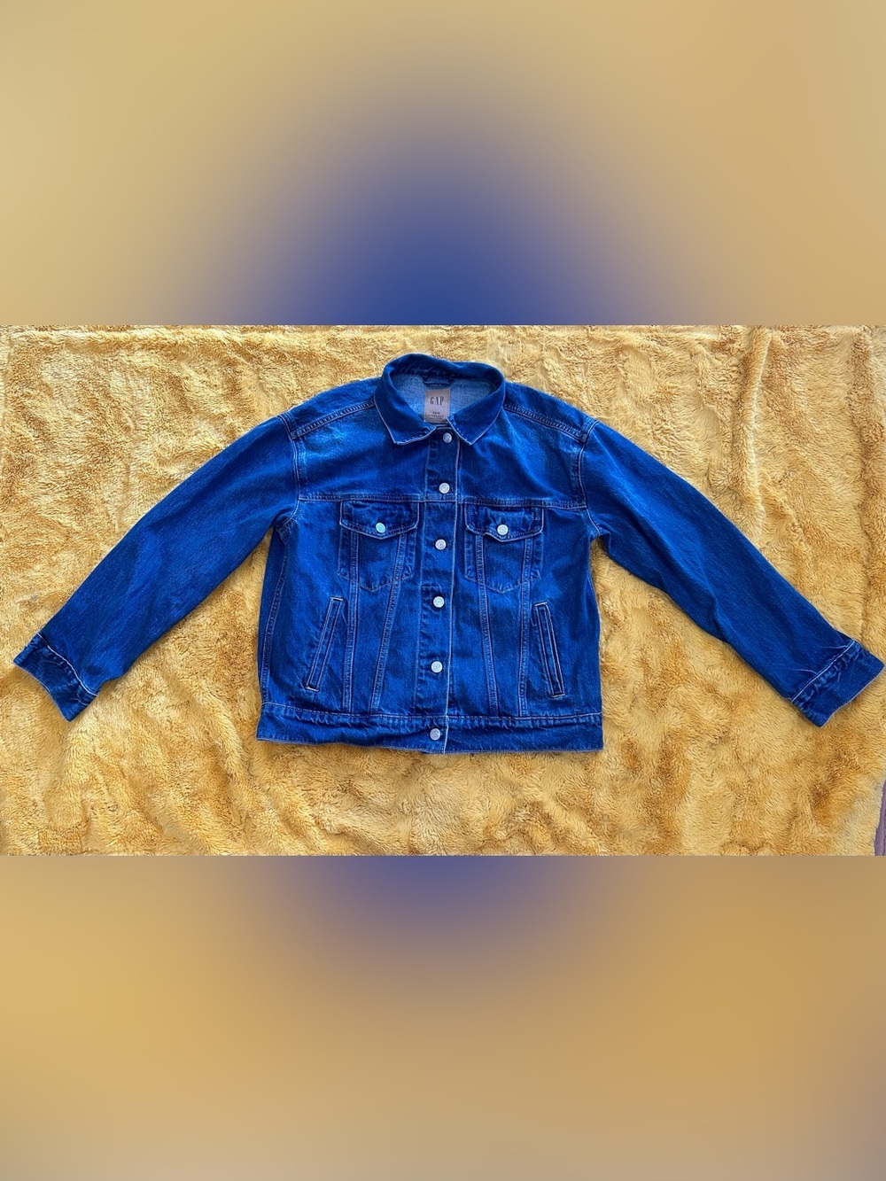 GAP Oversized Medium Blue Denim Jacket EUC